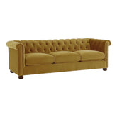 Chesterfield Brenna 3 Seater Solid Wood Fabric Sofa CHSE07